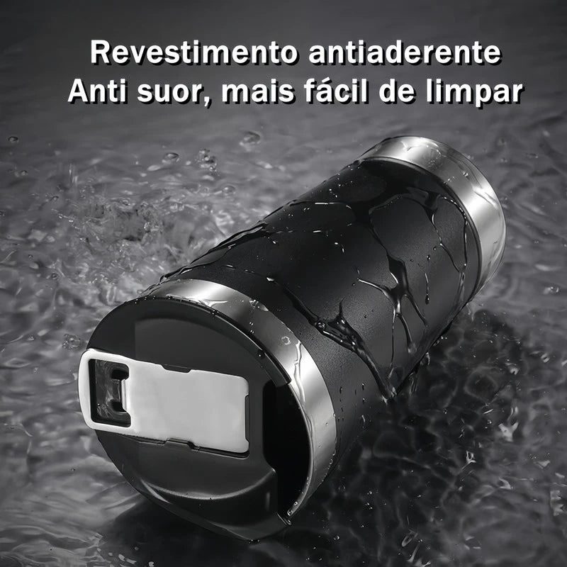 Copo com Isolamento térmico em aço inoxidável com tampa 475ml