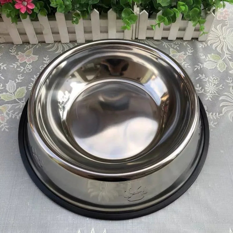 Comedouro inox antiderrapante para animais de estimação