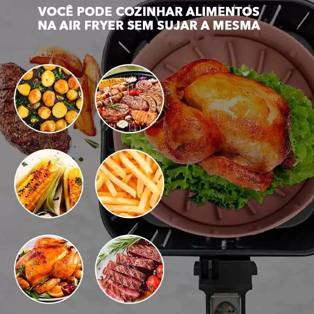 Kit 6 Base Protetoras de AirFryer Silicone