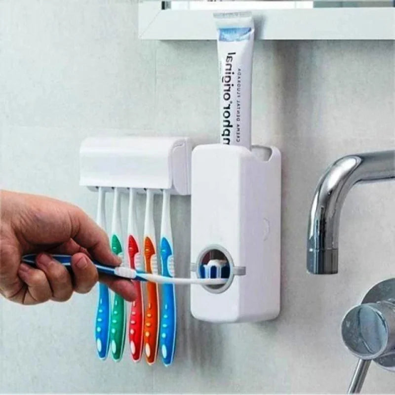 Dispensador dentífrico e porta escova